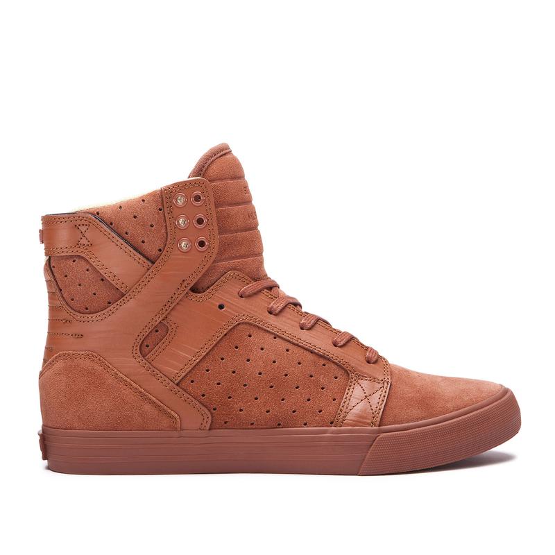 Supra SKYTOP Sneaker High Damen Braun Sale JPISL4817